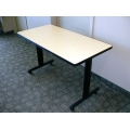 Blonde Wood Grain Training / Modular Boardroom Table, 48 x 24